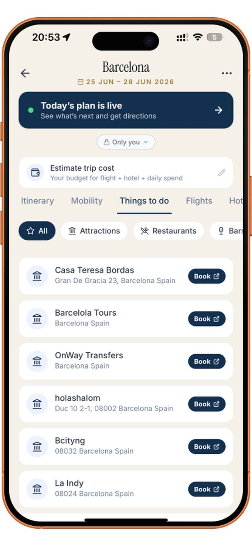 Things to do in Barcelona — attractions, restaurants and tours, each bookable